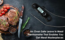 Load image into Gallery viewer, Instant Read Meat Thermometer Upgraded Instant Read Meat Thermometer 2-in-1 Ultra Fast Digital Meat Thermometer for Cooking Oven Safe Food Thermometer Waterproof Ultra Fast Digital Food Water Milk Thermometer for Outdoor Cooking BBQ and Kitchen
