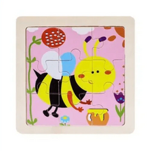 Load image into Gallery viewer, Intelligence Kids Toy Wooden 3D Puzzle Tangram for Children Baby Cartoon Animal , Traffic Puzzles Educational Learning Toys
