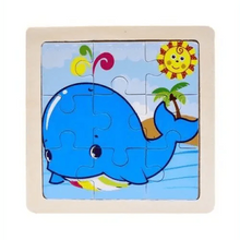 Load image into Gallery viewer, Intelligence Kids Toy Wooden 3D Puzzle Tangram for Children Baby Cartoon Animal , Traffic Puzzles Educational Learning Toys

