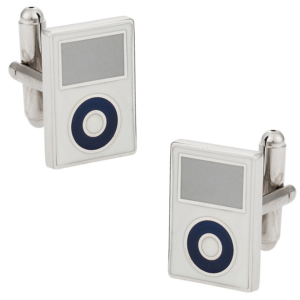 MP3 Cufflinks in White