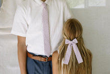 Load image into Gallery viewer, Iris Stripe Lady Hair Bow
