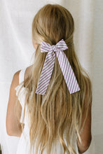 Load image into Gallery viewer, Iris Stripe Lady Hair Bow
