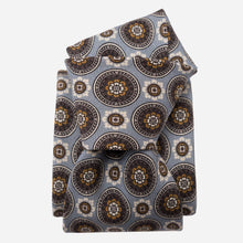 Load image into Gallery viewer, La Vigna - Printed Wool &amp; Silk Tie - Grey
