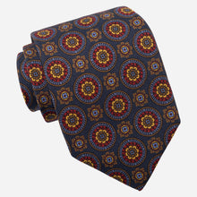 Load image into Gallery viewer, La Vigna - Printed Wool &amp; Silk Tie - Navy

