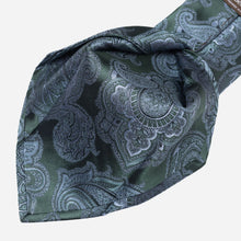 Load image into Gallery viewer, Cortina - Silk Jacquard Tie - Bottle Green
