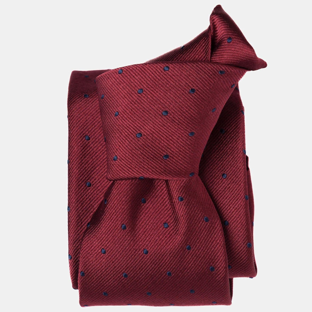 Pisa - Silk Jacquard Tie - Burgundy