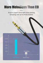 Load image into Gallery viewer, Jack Audio Cable Jack Male To Male Audio Aux Cable For Car Headphone Hi-Fi Stereo Jack Shielded AUX Cord Compatible With Phones Tablets Speaker Wire Line Aux Cord Speaker 3.5mm
