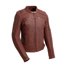Load image into Gallery viewer, Jada - Women's Perforated Motorcycle Leather Jacket
