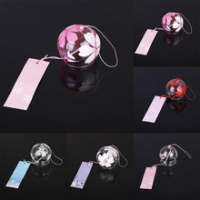 Load image into Gallery viewer, Japan Style Hand-paint Sakura Glass Wind Chimes Creative Gifts Painted Window &amp; Door Hanging Bells Decorations Hanging Wind Chime Pendant Label Chimes Wind Bells Gift For Mom Home
