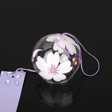 Load image into Gallery viewer, Japan Style Hand-paint Sakura Glass Wind Chimes Creative Gifts Painted Window &amp; Door Hanging Bells Decorations Hanging Wind Chime Pendant Label Chimes Wind Bells Gift For Mom Home
