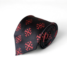 Load image into Gallery viewer, Extra Long Red Jerusalem Cross Necktie
