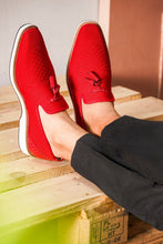 Load image into Gallery viewer, Jean Leather Textile Casual Loafers

