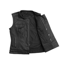 Load image into Gallery viewer, Jessica Perforated Women's Motorcycle Leather Vest
