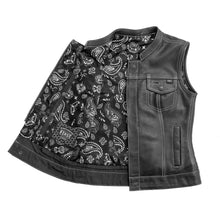 Load image into Gallery viewer, Jessica Women's Motorcycle Leather Vest - White - Limited Edition
