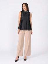 Load image into Gallery viewer, Jeweled High Neck Pleated Sleeveless Top
