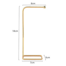Load image into Gallery viewer, Jewelry Display Holder Metal Earring Storage Rack Jewelry Organizer Holder Earring Necklace Pendants Organizer Display Stand Jewelry Stand Display Necklace Holder Plated Metal Tabletop Jewelry Organizer
