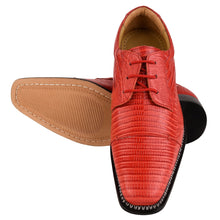 Load image into Gallery viewer, Jostin Genuine Leather Lizard Print Oxford Style Dress Shoes For Men
