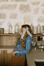 Load image into Gallery viewer, Juniper Stripe Lady Hair Bow
