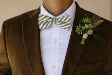 Load image into Gallery viewer, Juniper Stripe Men's Pre-tied Bow Tie
