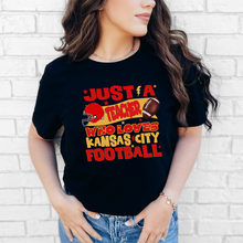 Load image into Gallery viewer, Just a Teacher Loves KC Football Tee OR Sweatshirt
