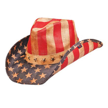 Load image into Gallery viewer, Peter Grimm Justice - Straw Cowboy Hat
