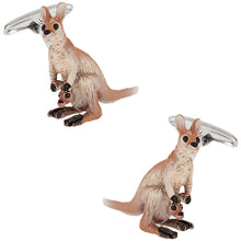 Load image into Gallery viewer, Kangaroo Cufflinks Hand Painted
