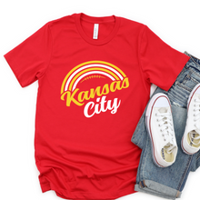 Load image into Gallery viewer, Kansas City Red 2-Color Rainbow Tee
