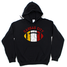 Load image into Gallery viewer, Kansas City Distressed Tri Football Tee or Sweatshirt
