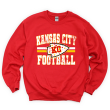 Load image into Gallery viewer, Kansas City Football Distressed Tee OR Sweatshirt
