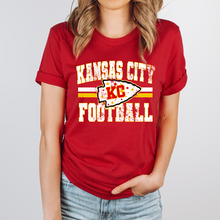 Load image into Gallery viewer, Kansas City Football Distressed Tee OR Sweatshirt
