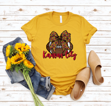 Load image into Gallery viewer, Kansas City Bow Football Tee OR Sweatshirt

