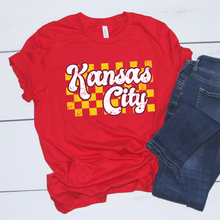 Load image into Gallery viewer, Kansas City Groovy Checkered Tee OR Sweatshirt
