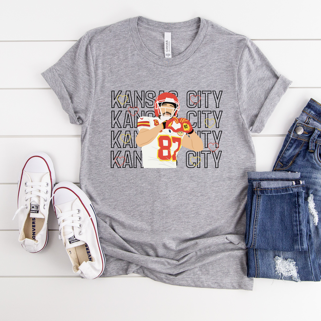 Kansas City Kelce Heart Hands Tee OR Sweatshirt
