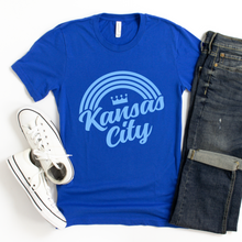Load image into Gallery viewer, Kansas City Light Blue Rainbow Tee
