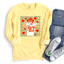 Load image into Gallery viewer, Kansas City Repeat Kelce Hearts Tee OR Sweatshirt
