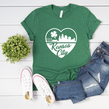 Load image into Gallery viewer, Kansas City Skyline Shamrock Tee or Sweatshirt
