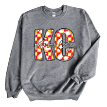 Load image into Gallery viewer, KC Block Checker Arrowhead Tee OR Sweatshirt
