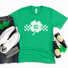 Load image into Gallery viewer, KC Checker Shamrock Tee or Sweatshirt
