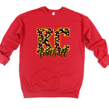 Load image into Gallery viewer, KC Football Floral Red Tee OR Sweatshirt
