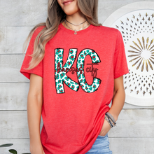 Load image into Gallery viewer, Kansas City Faux Teal Glitter Tee OR Sweatshirt
