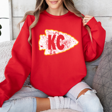 Load image into Gallery viewer, KC Grunge Arrowhead Tee or Sweatshirt
