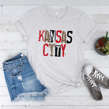Load image into Gallery viewer, Kansas City Red Leopard Grunge Tee
