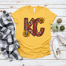 Load image into Gallery viewer, KC Red Gold Sunflowers Tee OR Sweatshirt

