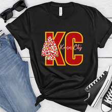 Load image into Gallery viewer, Kansas City Leopard Vertical Arrowhead Tee OR Sweatshirt
