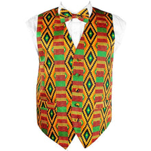 Load image into Gallery viewer, Vittorio Farina Kente Vest &amp; Bow Tie
