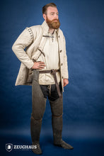 Load image into Gallery viewer, Chainmail Chausses Flatring Riveted 6mm Steel Oiled
