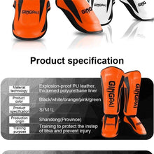 Load image into Gallery viewer, Kickboxing Boxing Shin Guard Pads Muay Thai Martial Arts Sanda Wushu Leg Protector Taekwondo Ankle Guards

