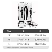 Load image into Gallery viewer, Kickboxing Boxing Shin Guard Pads Muay Thai Martial Arts Sanda Wushu Leg Protector Taekwondo Ankle Guards
