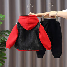 Load image into Gallery viewer, Kids' Denim Jacket Set | With Fleece Lining | 0-3 Years - # BAAA51210045 &amp; BOAA11310020 &amp; GIAA21310005
