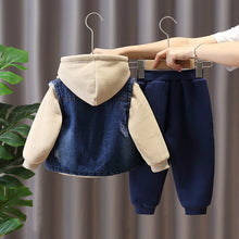 Load image into Gallery viewer, Kids' Denim Jacket Set | With Fleece Lining | 0-3 Years - # BAAA51210045 &amp; BOAA11310020 &amp; GIAA21310005
